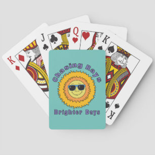 Stralen achtervolgen pokerkaarten