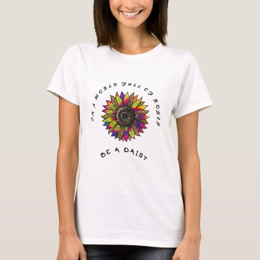 Stralen als de zonnebloem t-shirt (Voorkant)