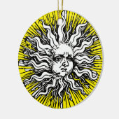 Stralen Elegantie: zon Keramisch Ornament (Links)