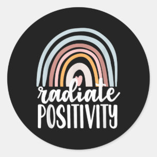 Stralen Positiviteit Geestelijke gezondheid Gift G Ronde Sticker
