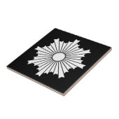 Stralen van de opkomende zon tegeltje (Zijkant)