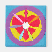 Stralen van het hart magneet (Voorkant)