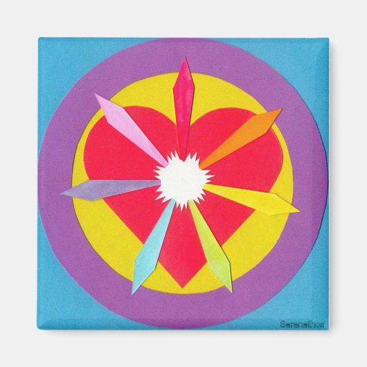 Stralen van het hart magneet (Voorkant)