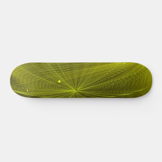 Stralen van psychedelische elektrische groen skateboard (Horizontaal)