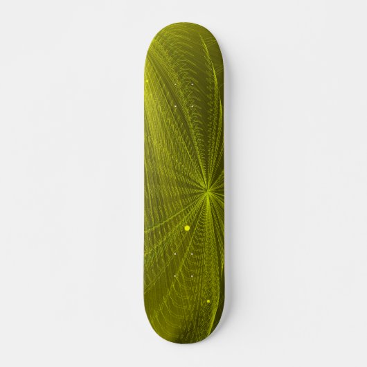 Stralen van psychedelische elektrische groen skateboard (Voorkant)