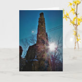 "Stralen van Ruïnes" kerstkaart Kaart (Gele Bloem)