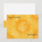 Stralen van zonneschijn (dank u) - briefkaart (Voorkant / Achterkant)