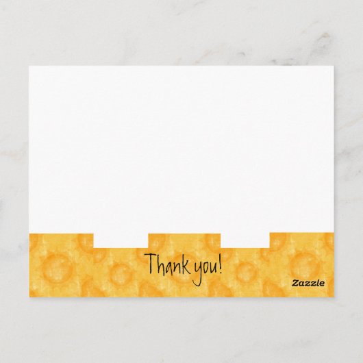 Stralen van zonneschijn (dank u) - briefkaart (Achterkant)