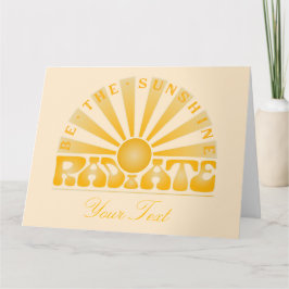 STRALEN Wees de Zonneschijn Vintage Retro Goud + c Kaart