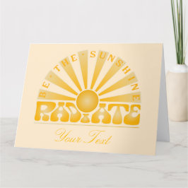 STRALEN Wees de Zonneschijn Vintage Retro Goud + c Kaart