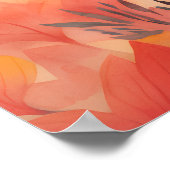 Stralend begin: zonsopgang, bergen, bloemen poster (Hoek)