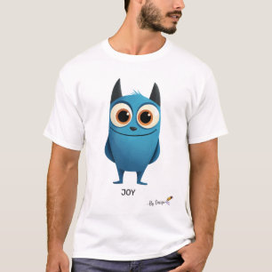 stralend blauw teken Leuk vrolijk design T-shirt