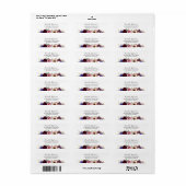 stralend bloeit bruiloft etiket (Full Sheet)