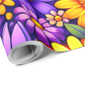 Stralend bloemengeschenkpatroon cadeaupapier (Rol Hoek)