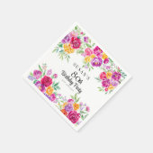 Stralend Bloemengroen 80ste Verjaardagsfeest Servet (Hoek)