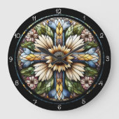 Stralend bloemkruis grote klok (Voorkant)