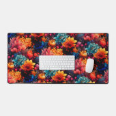 Stralend Bloemmotief Bureaumat (Keyboard & Muis)