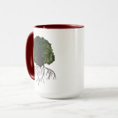 Stralend Bruin Afro Collage Vrouw Portret Ontwerp Mok (Voorkant links)