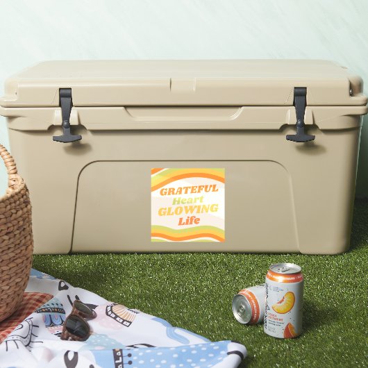 stralend dankbaar sticker (Koeler)