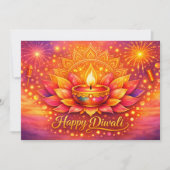 Stralend Diwali-feest Kaart (Voorkant)