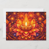 Stralend Diwali-genot Kaart (Voorkant)