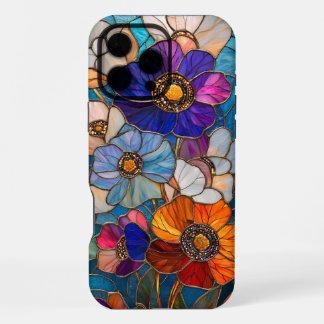 Stralend Gebrandschilderd Bloemstuk Meesterwerk iPhone 16 Pro Max Hoesje
