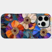Stralend Glas in lood Bloemen Meesterwerk Case-Mate iPhone Case (Achterkant (horizontaal))