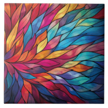 Stralend Glas in lood Bloom Keramische Tegel