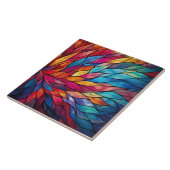 Stralend Glas in lood Bloom Keramische Tegel Tegeltje (Zijkant)