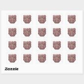 Stralend Goud HONDLIEFHEBER Vierkante Sticker (Vel)