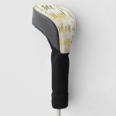Stralend Goud “Ik Zie Het, Ik Wil Het” Motiverend Golfheadcover (Schuin)