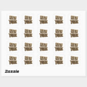 Stralend Goud NEW YORK Cadeau Sticker (Vel)