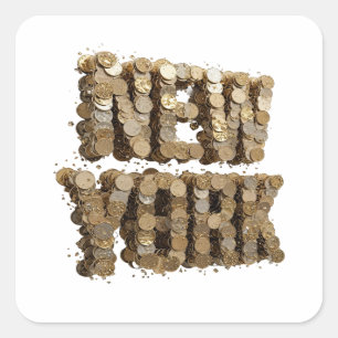 Stralend Goud NEW YORK Cadeau Sticker