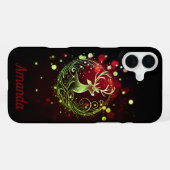 Stralend hert in goud iPhone hoesje (Achterkant horizontaal)