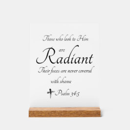 Stralend in Hem Acryl teken met houtblok Acryl Bord