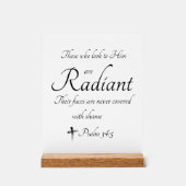 Stralend in Hem Acryl teken met houtblok Bord (Voorkant)