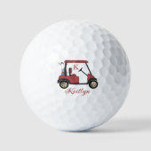 *Stralend in rood aangepaste karnaam monogram Golfballen (Voorkant)