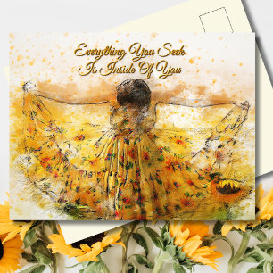 stralend Inspirerend van de inwendige sterkte Briefkaart