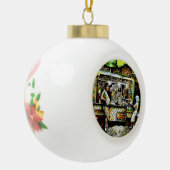 Stralend Keramische Bal Ornament (Links)