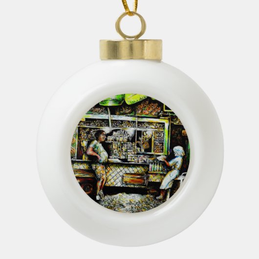 Stralend Keramische Bal Ornament (Voorkant)
