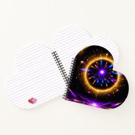 Stralend Kosmisch Portaal | Neonstelsel Uitgerekte Notitieboek