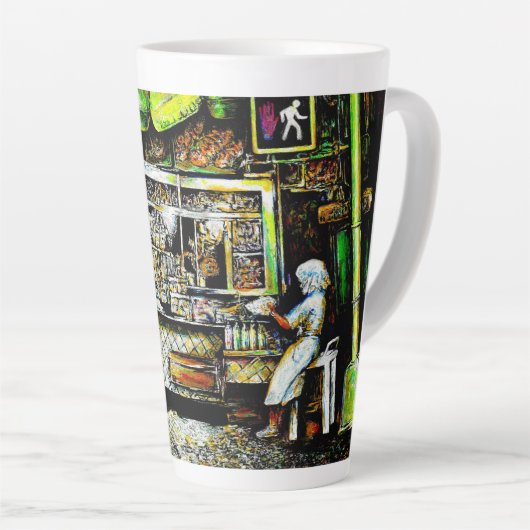 Stralend Latte Mok (Rechterhoek)