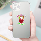 Stralend Liefdesvogels Hart Ontwerp  Sticker (Telefoon)