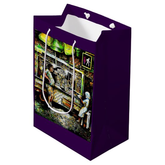 Stralend Medium Cadeauzakje (Voorkant Gekanteld)