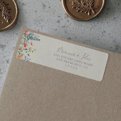 Stralend meerkleurig retouradreslabel met wilde bl etiket