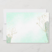 Stralend Mint Groen Botanisch Glitter Vrijgezellen Kaart (Achterkant)