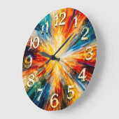 Stralend Moment — Expressieve Abstract Grote Klok (Hoek)