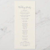 Stralend multikleurig wildbloemen-huwelijksprogram programmakaart (Achterkant)