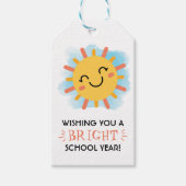 Stralend nieuw schooljaar cadeaulabel (Voorkant)