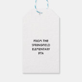 Stralend nieuw schooljaar cadeaulabel (Achterkant)